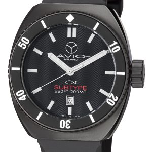 Avio Milano : mens subtype black watch Rubber – One Size