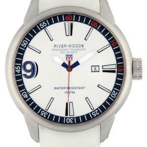 River Woods : Mens White Watch Rubber – One Size