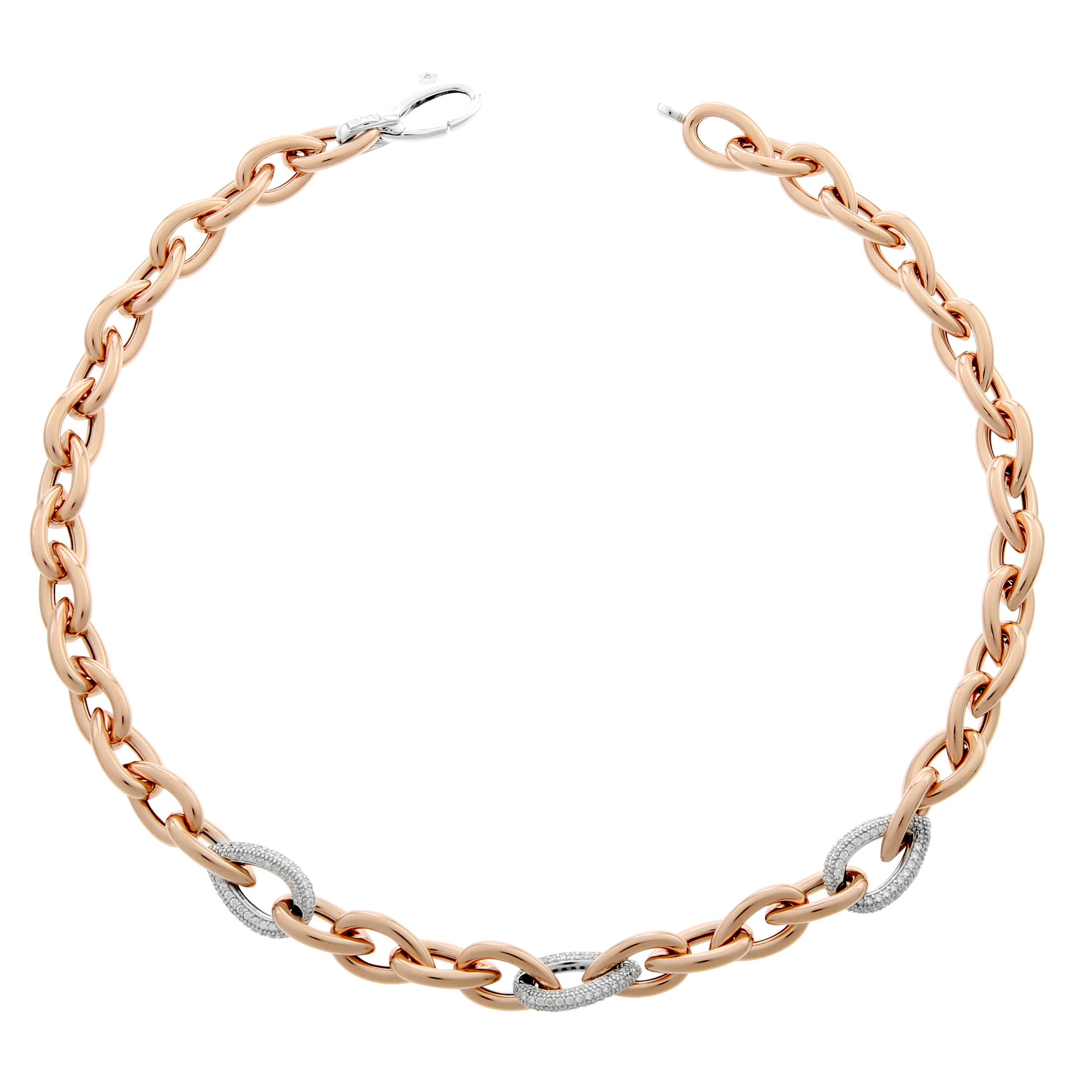 Orphelia WoMens 925 Sterling Silver Necklace - Rose ZK-7161 - One Size