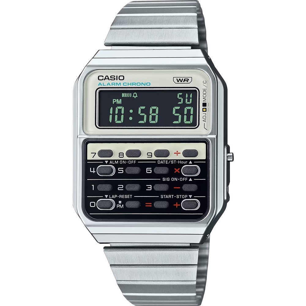 Casio Collection Vintage Unisex's Silver Watch CA-500WE-7BEF Stainless Steel (archived) - One Size