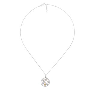 Orphelia ‘Oceane’ WoMens 925 Sterling Silver Chain with Pendant – Silver/Rose ZH-7090/1 – Silver & Rose Gold – One Size