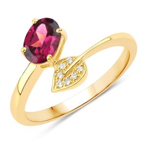 Rafaela Donata Womens Khushi Female Sterling Silver Ring – Gold – Size N