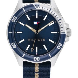 Tommy Hilfiger Logan Mens Blue Watch 1792011 Fabric – One Size