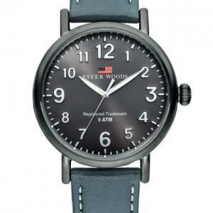 River Woods Sacramento Mens Grey Watch RW420005 Leather – One Size