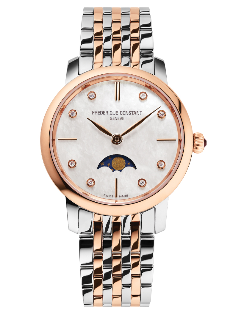 Frederique Constant Frédérique Slimline Moonphase WoMens Multicolour Watch FC-206MPWD1S2B Stainless Steel (archived) - One Size