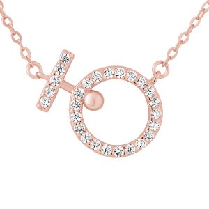 Lova – Lola Van Der Keen Womens Necklace – Like a Star Collection – Pink Sterling Silver – One Size