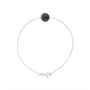 Diadema Womens – Bracelet – Purple Crystal – Love Jewelry Collection – Burgundy – One Size