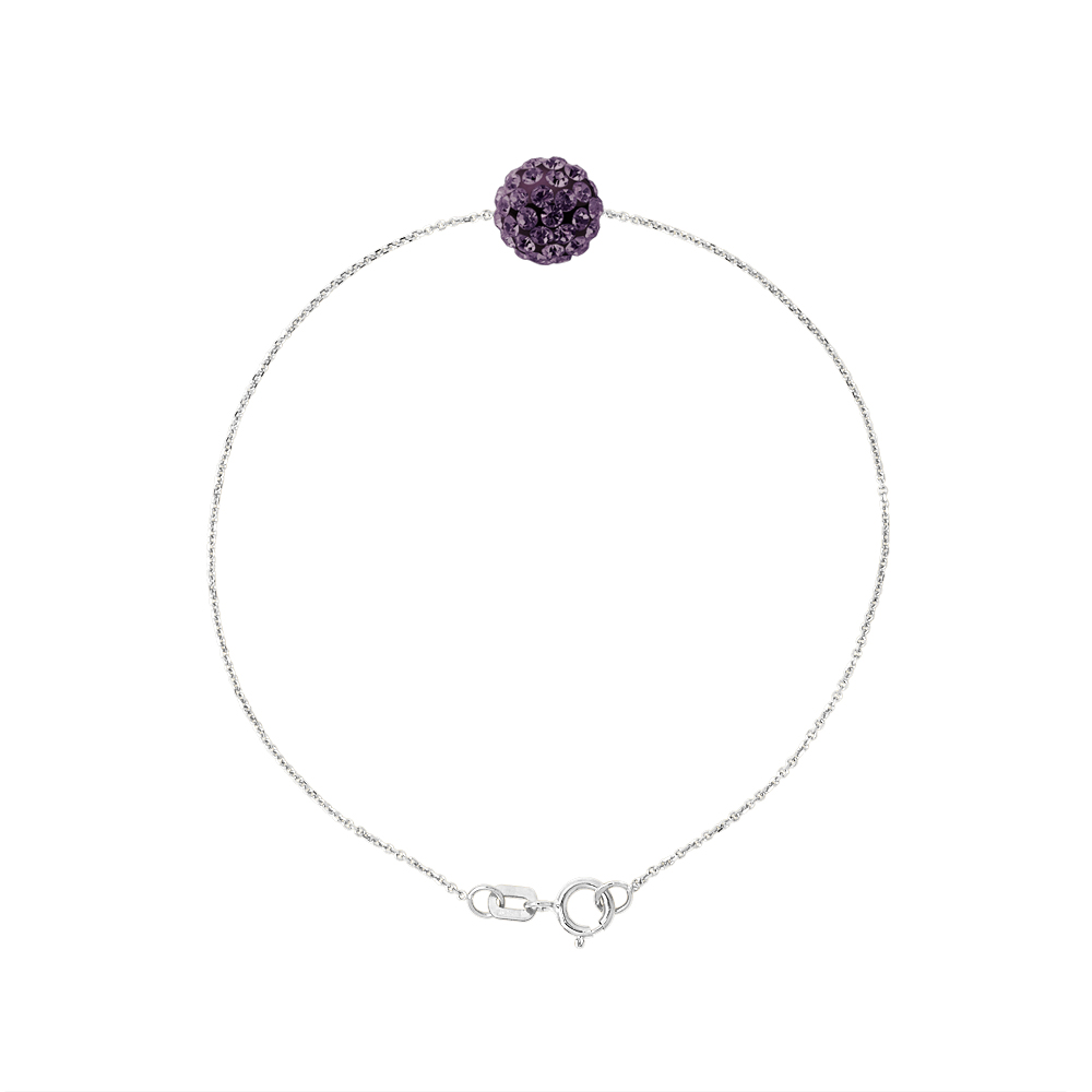 Diadema Womens - Bracelet - Purple Crystal - Love Jewelry Collection - Burgundy - One Size