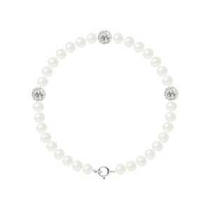 Diadema Womens – Bracelet – Freshwater Pearls – Love Jewelry Collection Silver Sterling – One Size