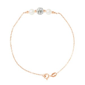 Diadema Womens – Bracelet Freshwater Pearls – Love Jewelry Collection Silver Sterling – One Size
