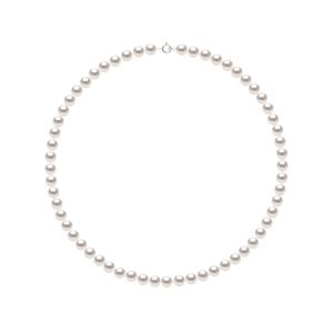 Diadema Womens – Necklace – True Japanese Akoya Cultured Pearl – Quality AA+ – White – Size 16.5 inches