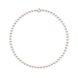 Diadema Womens – Necklace – True Japanese Akoya Cultured Pearl – Quality AA+ – White – Size 18 cm