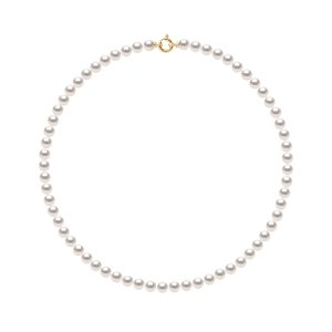 Diadema Womens – Necklace – True Japanese Akoya Cultured Pearl – Quality AA+ – White – Size 18 cm