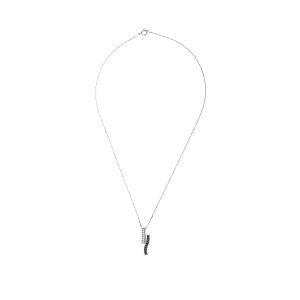 Diadema Womens – Necklace – Black Night – Collection Crystal Pearl Silver Sterling – One Size