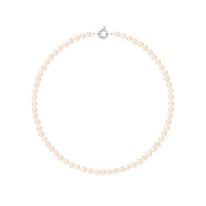 Diadema Womens – Necklace – Real Freshwater Pearls – Pink – Silver – One Size