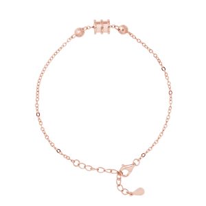 Lova – Lola Van Der Keen Womens Bracelet – Night Out Collection – Pink Sterling Silver – One Size