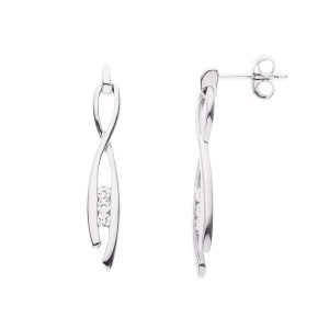 Diadema Womens – Earrings  Love Jewelry Collection Silver Sterling – One Size