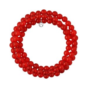 Rodney & Rolf Womens Bracelet Silver Sterling 925 Purral – Red – Size Large