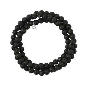 Rodney & Rolf Womens Bracelet Silver Sterling 925 Port Macquarie – Black – Size Large