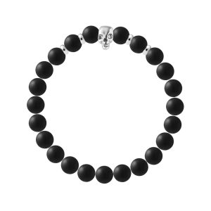 Rodney & Rolf Womens Bracelet Silver Sterling 925 Buffalo – Black – Size X-Small