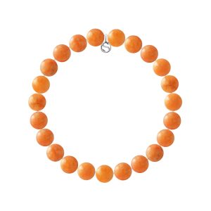 Rodney & Rolf Womens Bracelet Silver Sterling 925 Hervey Bay – Orange – Size Large