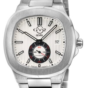 Gv2 Mens Potente Swiss Automatic ETA 2895 Silver/Black Dial, 316L Stainless Steel Watch – One Size