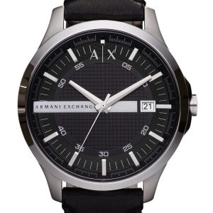 Armani Exchange Hampton Mens Black Watch AX2101 Leather – One Size