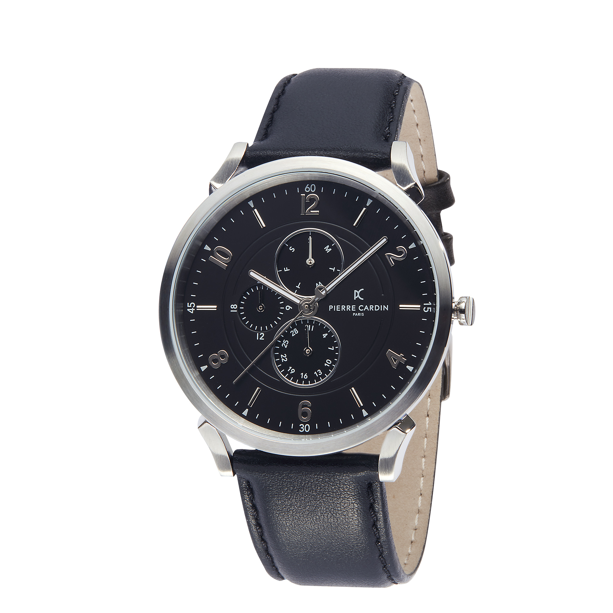 Pierre Cardin Pigalle Boulevard Mens Black Watch CPI.2023 Leather - One Size