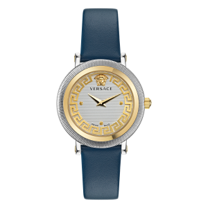 Versace Greca Flourish WoMens Blue Watch VE7F00223 Leather (archived) – One Size
