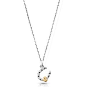 Orphelia ‘Aurora’ WoMens 925 Sterling Silver Chain with Pendant – Silver/Gold ZH-7525 – Silver & Gold – One Size