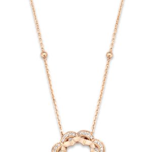 Orphelia ‘Onyx’ WoMens 925 Sterling Silver Chain with Pendant – Rose ZH-7127/RG – One Size