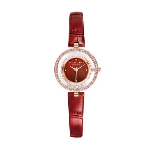 Victoria Hyde London Womens Ladies Watches Small Dial Analog Quartz Woman with Clear Crystal Elegant Gold Watch for red Stainless Steel – One Size