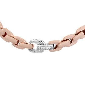 Orphelia WoMens 925 Sterling Silver Necklace – Rose ZK-7158 – One Size