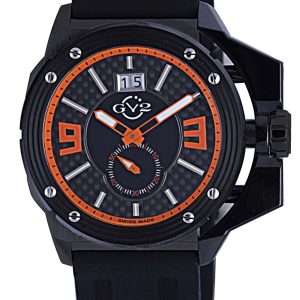 Gv2 Grande Mens swiss Quartz Black Dial Rubber Watch – One Size