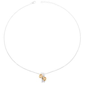 Orphelia WoMens 925 Sterling Silver Chain with Pendant – Silver/Rose ZH-6039 – Silver & Rose Gold – One Size