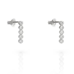 Orphelia ‘Bling’ WoMens 925 Sterling Silver Drop Earrings – ZO-7547 – One Size