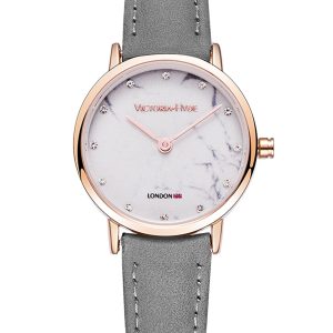 Victoria Hyde London Womens Watch Marble Dial – Grey Stainless Steel – One Size