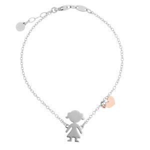 Orphelia ‘Lyra’ WoMens 925 Sterling Silver Bracelet – Silver/Rose ZA-7390 – Silver & Rose Gold – One Size