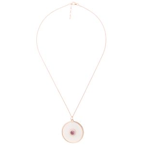 Orphelia WoMens 925 Sterling Silver Chain with Pendant – Rose ZH-7293/1 – One Size