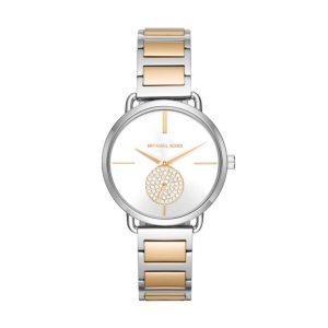 Michael Kors Womens MK3679 Portia Two Tone Multi Dial Bracelet Watch – Multicolour – One Size
