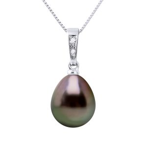 Diadema Womens – Pendant – Diamonds – Tahitian Pearl – White Gold – Natural – One Size