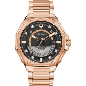 Bulova Precisionist X Mens Rose Gold Watch 97D129 Stainless Steel (archived) – One Size