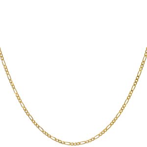 Diamant L’Eternel Unisex 9ct Yellow Gold 7.1g Figaro Necklace, 51cm/20″ Length, 3mm Width – One Size