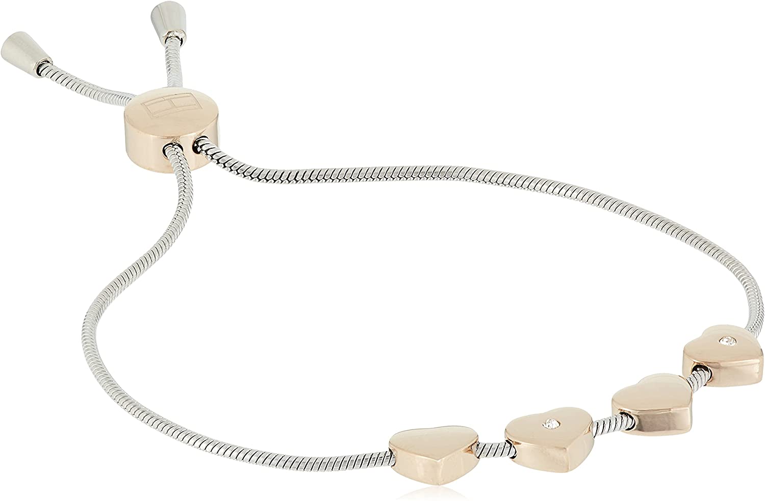 Tommy Hilfiger WoMens Stainless Steel Bracelet - Silver/Rosegold 2780122 - Silver & Rose Gold - One Size