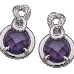 Orphelia WoMens 925 Sterling Silver Stud Earrings – ZO-5906 – One Size