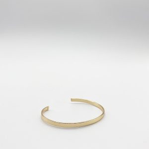 SVNX Mens Gold Plain Band Bracelet Brass – One Size