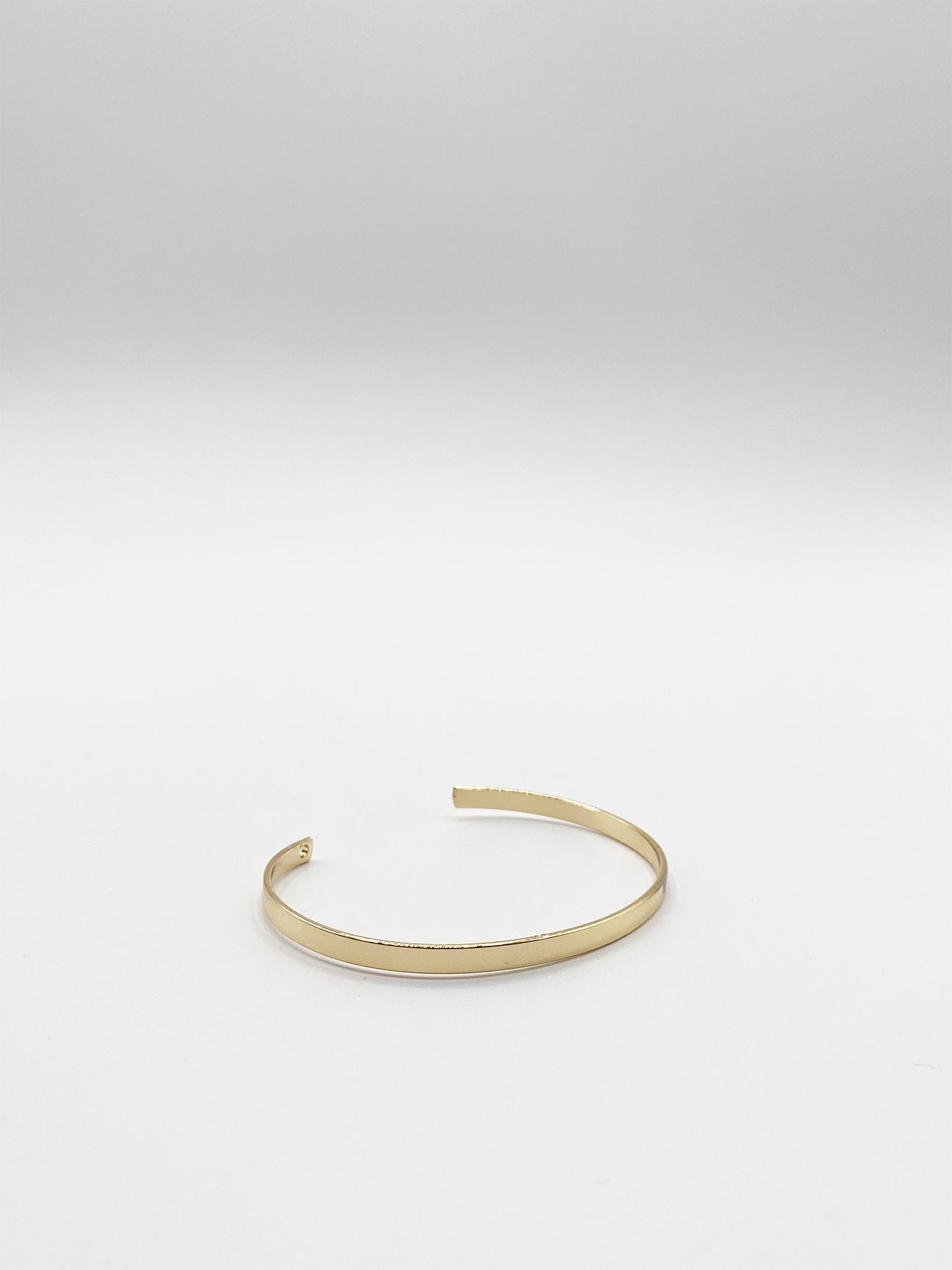 SVNX Mens Gold Plain Band Bracelet Brass - One Size
