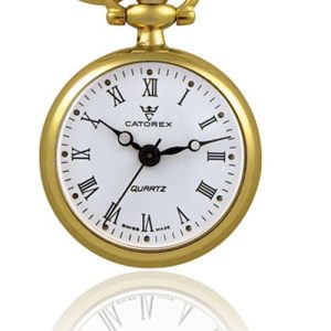 Catorex Womens Pocket Watch Quartz Yellow Gold with Stainless Chain Stainless Steel – One Size