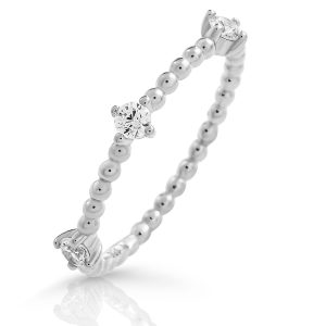 Orphelia ‘Sparkle’ WoMens 925 Sterling Silver Ring – ZR-7530 – Size Q