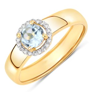 Rafaela Donata Womens Khushi Female Sterling Silver Ring – Gold – Size N